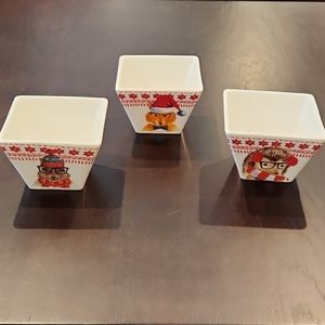 Ciroa Celebrate, Christmas Animals small serving bowls